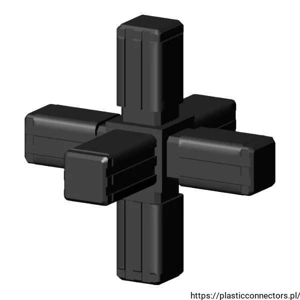 Kunststoff-Verbinder 3D6 V13 C, schwarz
