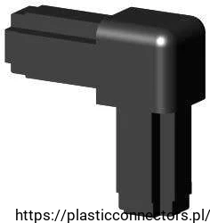 kunststoff-Verbinder 2D2 V15 C, schwarz