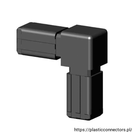 Kunststoff-Verbinder 2D2 V13 C, schwarz