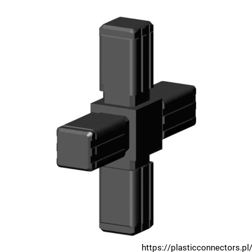 Kunststoff-Verbinder 2D4 V13 C, schwarz