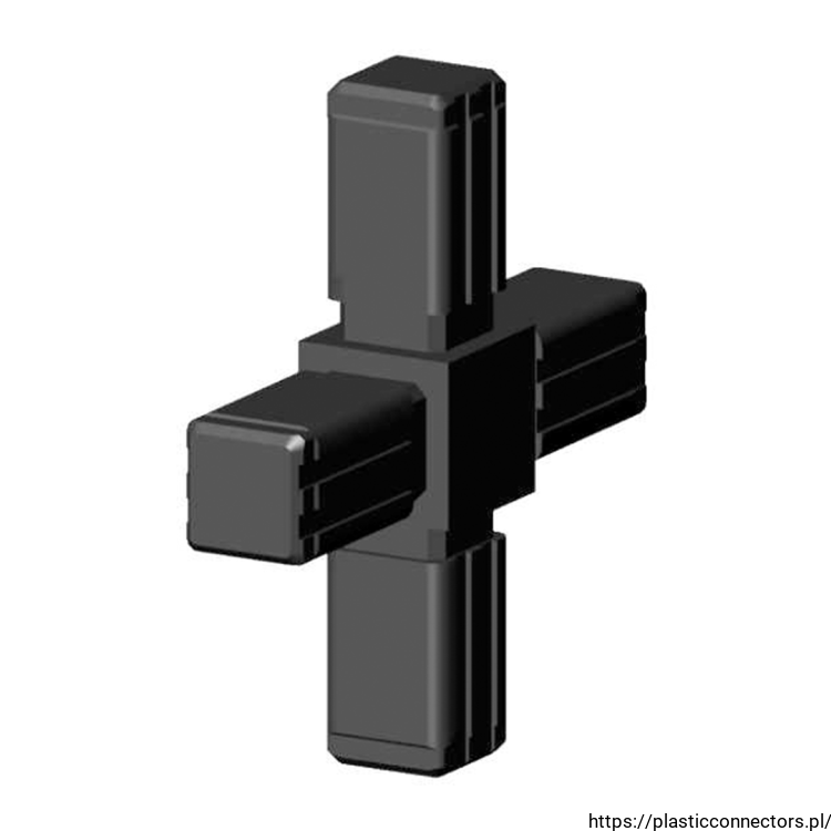 Kunststoff-Verbinder 2D4 V13 C, schwarz