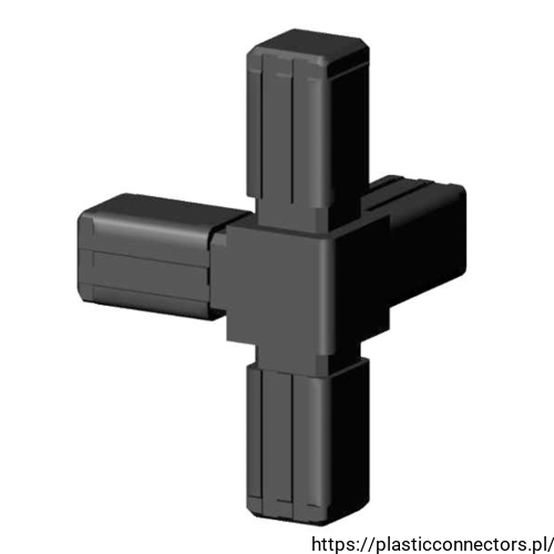 Kunststoff-Verbinder 3D4 V13 C, schwarz