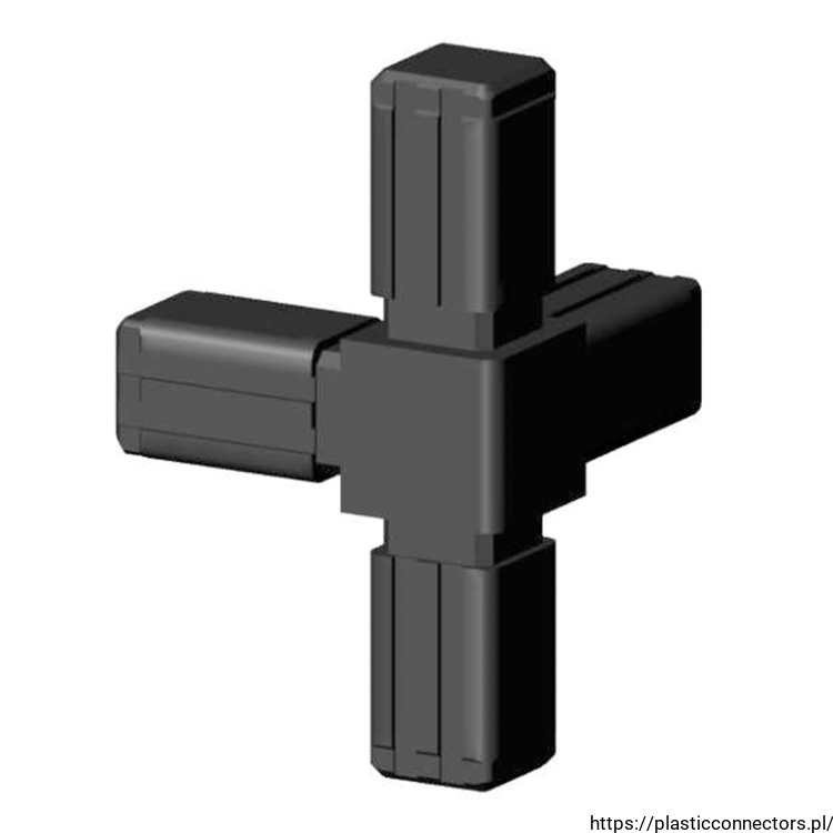 Kunststoff-Verbinder 3D4 V13 C, schwarz