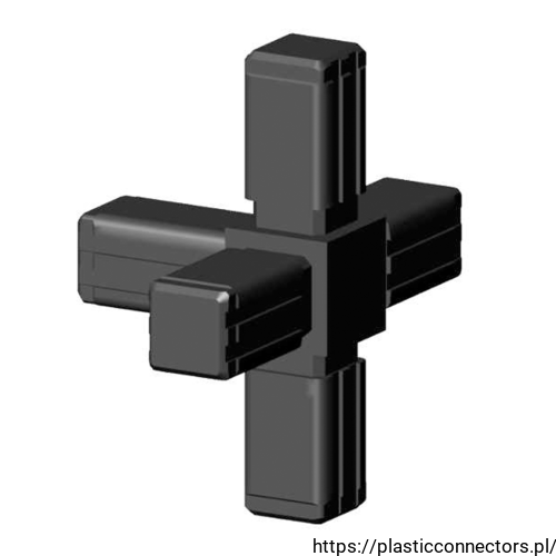 Kunststoff-Verbinder  3D5 V13 C, schwarz