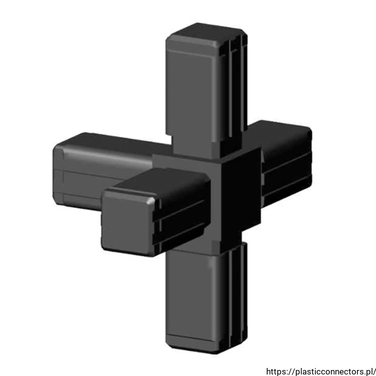 Kunststoff-Verbinder  3D5 V13 C, schwarz