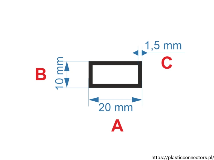 Aluminiumprofil Rechteckrohr Abmessungen 20x10mm.png
