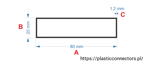 Aluminiumprofil Rechteckrohr Abmessungen 80x20mm thin.png