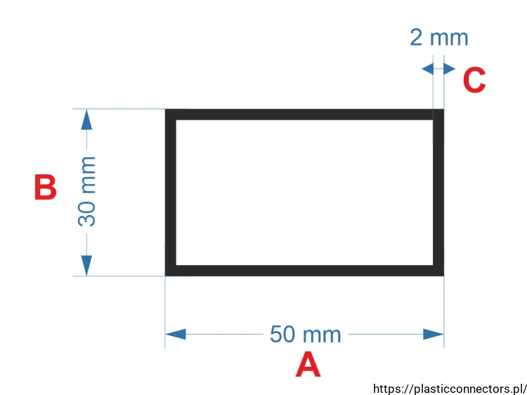Aluminiumprofil Rechteckrohr Abmessungen 50x30mm.png