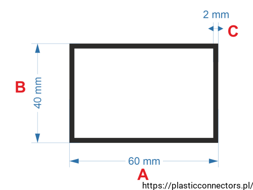 Aluminiumprofil Rechteckrohr Abmessungen 60x40mm.png