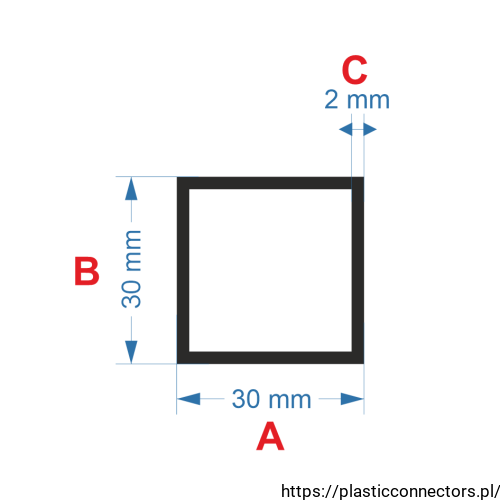 Aluminiumprofil quadratrohr 30x30x2.png