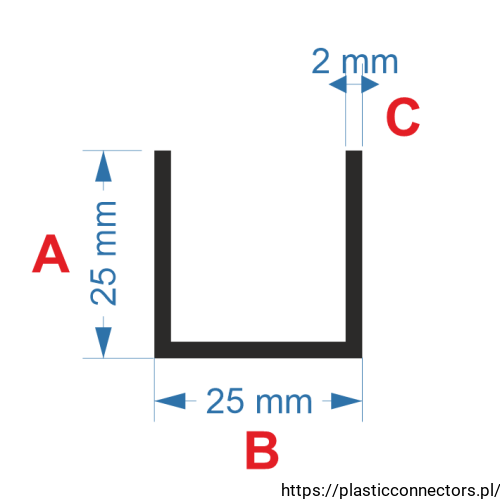 Aluminiumprofil u-profil 25x25x2.png